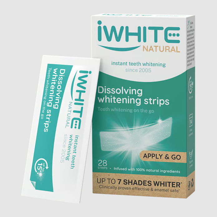 iWhite Natural Whitening Strips / Διαλυόμενες Ταινίες Λεύκανσης, 28τμχ